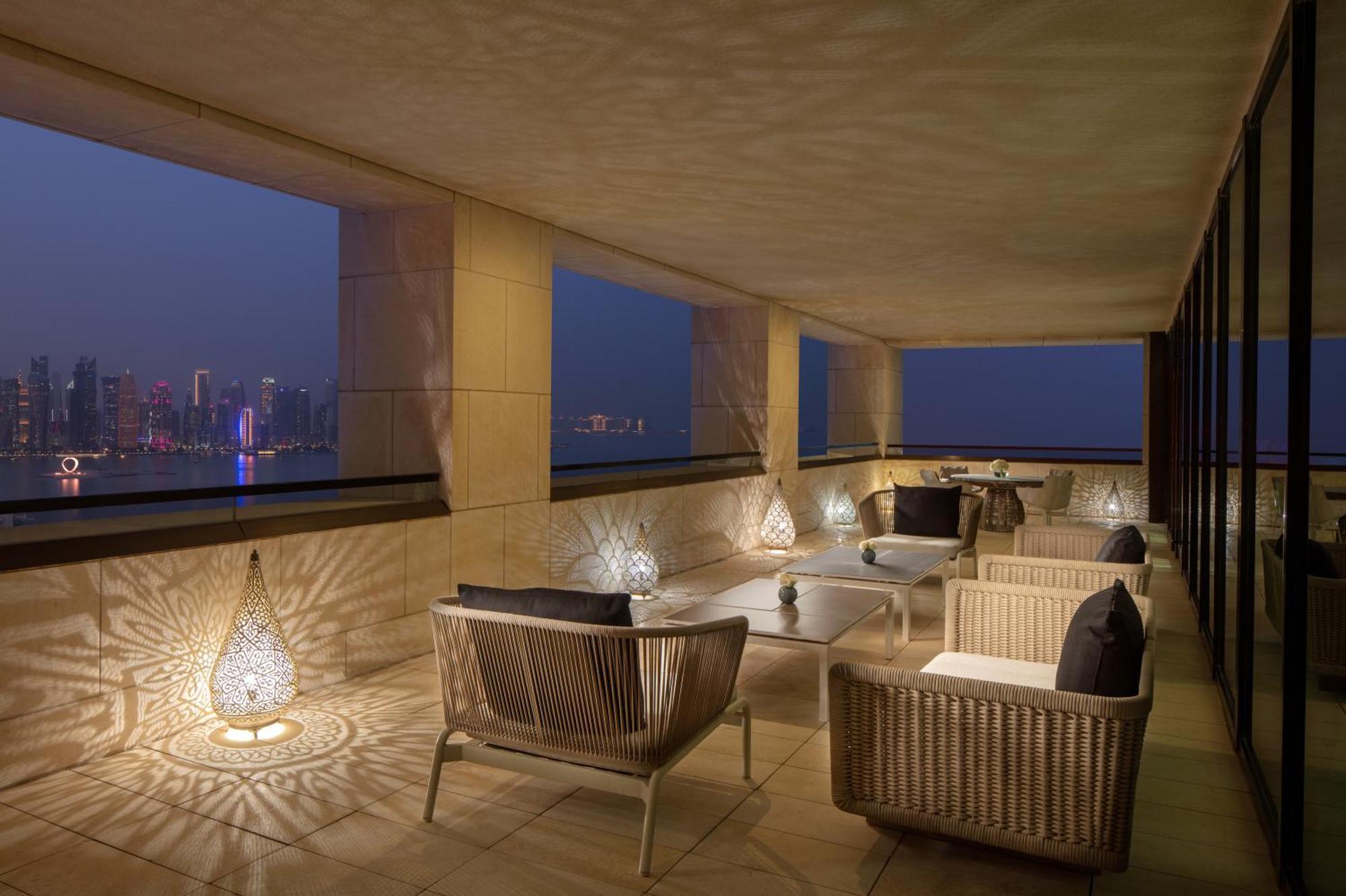 Park Hyatt Doha Hotel Ngoại thất bức ảnh The view from the balcony of a suite at the Mandarin Oriental, Shanghai